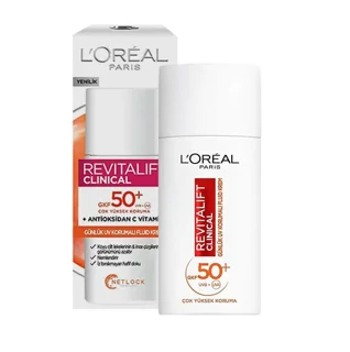 ضد آفتاب لورال حاوی ویتامین سی با خاصیت ضد چروک و ضد لک و SPF 50 حجم 50 میل
